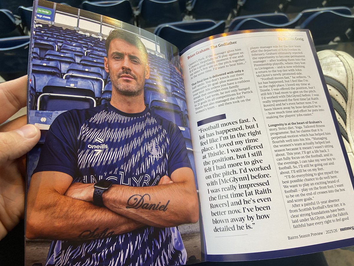 Glorious! I’m biased but Nutmeg should produce programmes for every club!

Incredible to see thousands of copies all over the ground and in the hands and rolled up in the back pockets of the Falkirk support! Proud to play a wee part!

Well done guys and thank you <a href="/FalkirkFC/">Falkirk FC</a> 👏🏻