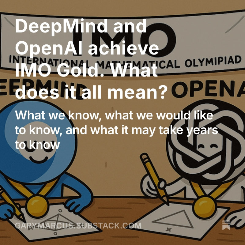 GaryMarcus's tweet image. Detailed comparison of the new DeepMind and OpenAI gold performances (to the extent that is even possible), co-written with @ErnestSDavis, only at Marcus on AI.