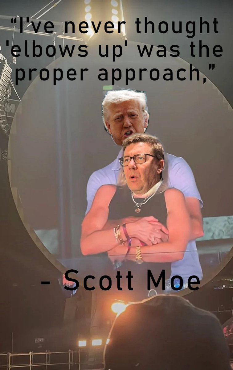 Sask_NDP's tweet image. Scott Moe is cuddling up when he should be elbows up
#skpoli