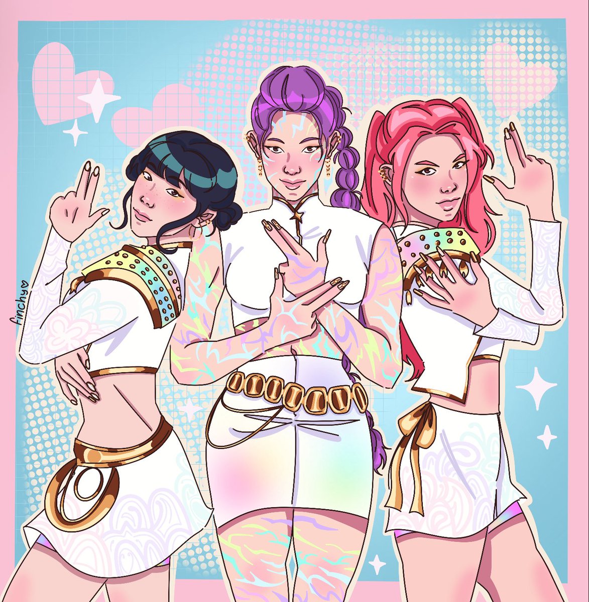 Finchybobitchy's tweet image. huntrix girls💗🎤

#KPOPDEMONHUNTERS #huntrix #kpopdemonhuntersfanart
