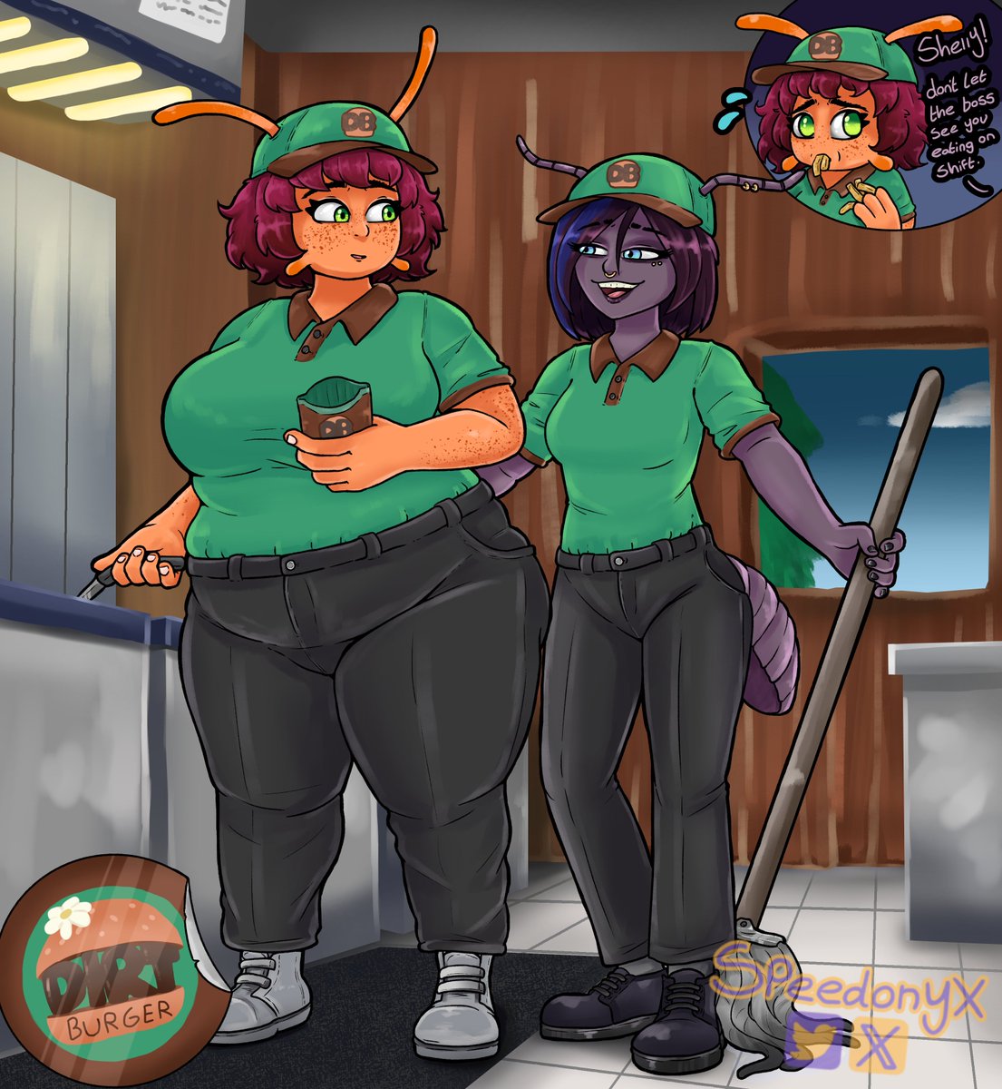 speedonyx_bolt's tweet image. ah, only 3 more hours till the end of shift at Dirt Burger 🍔

but there is always time to chat :3