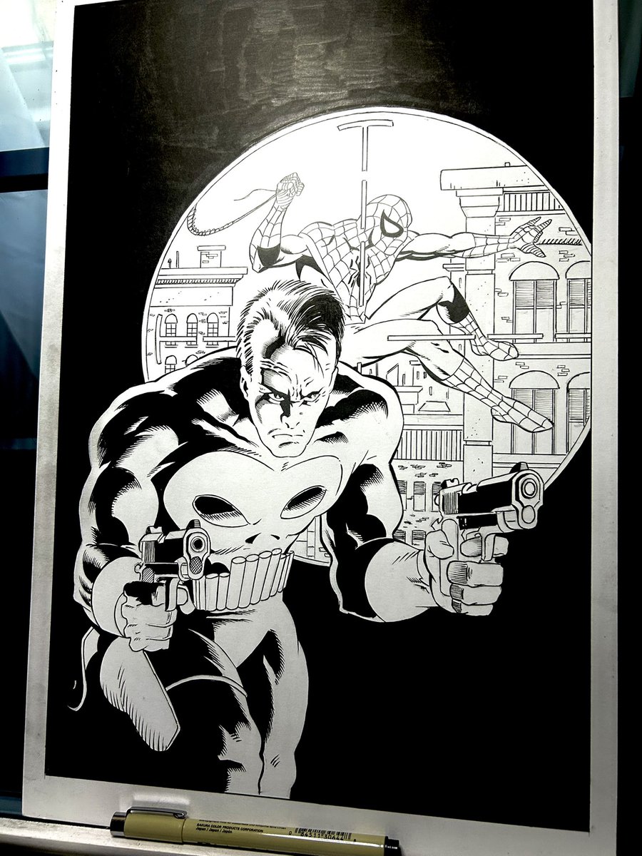 salsdad2018's tweet image. Marvel Tales #209 cover recreation after Mike Zeck✍🏼 11x17 available for purchase $75 shipped