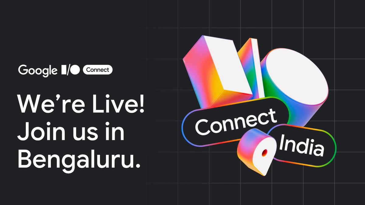 AndroidDev's tweet image. Tune in now 🇮🇳 We're LIVE from #GoogleIOConnect Bengaluru → goo.gle/3TOzbAi
Get ready to experience the latest innovations and announcements from Google I/O, with fresh updates across Android, AI, web, cloud, and more.