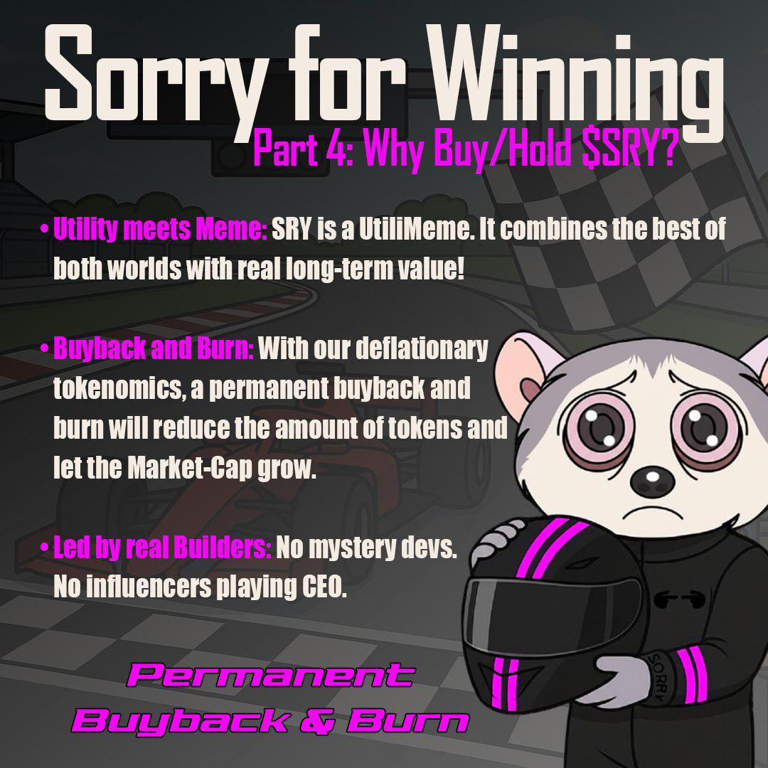 felettom's tweet photo. You don't want to miss the $SRY spaces tomorrow!!
Time to buy was last week, but still under 1M MC 👀 won't be after people realise how they're about to change the whole meme space!
#sorryforwinning
https://t.co/xZXkxSsJqg
🔥🔥
$ANI $OPEN $PENGU $BTC $BONK $HOSICO $ETH $KORI $MOMO $LABUBU $WKC $SOL $DOGE $ADA $MOCHA $NUB #memecoin #solana #cryptocurrency #cryptotrading