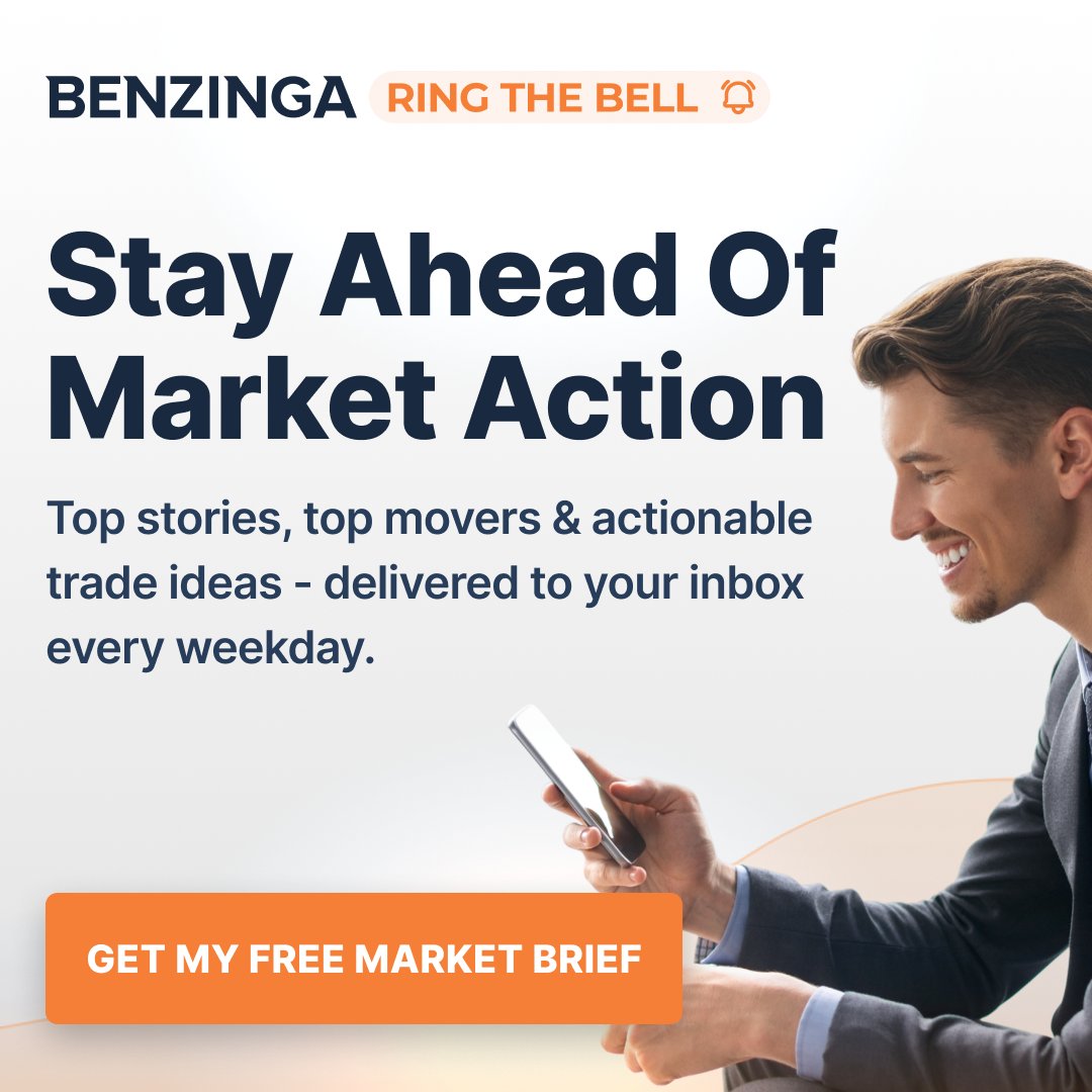 Benzinga's tweet image. Stay ahead of the bell — for FREE 🔔💹
Top stories, biggest movers, and actionable trade ideas delivered to your inbox every weekday.
Subscribe to Benzinga Ring The Bell — no paywall, just smart market insight.
Click Here ➡️ benzinga.com/free-newslette…