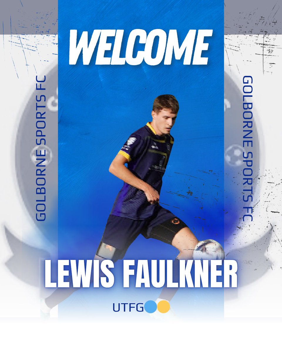 Golborne Sports FC (@golborne_fc) on Twitter photo And finally tonight we welcome <a href="/Lfaulkner08/">Lewis Faulkner</a> to the club.
Lewis has previously played for <a href="/GarswoodUTD/">Garswood United F.C</a> and has lots of <a href="/CheshireFL/">Cheshire Football League ⚽️</a> experience.
And has certainly impressed after 2 great goals in last nights game v <a href="/DatenFC/">Daten Football Club</a>
Welcome Lewis.
UTFG🔵🟡 And finally tonight we welcome <a href="/Lfaulkner08/">Lewis Faulkner</a> to the club.
Lewis has previously played for <a href="/GarswoodUTD/">Garswood United F.C</a> and has lots of <a href="/CheshireFL/">Cheshire Football League ⚽️</a> experience.
And has certainly impressed after 2 great goals in last nights game v <a href="/DatenFC/">Daten Football Club</a>
Welcome Lewis.
UTFG🔵🟡