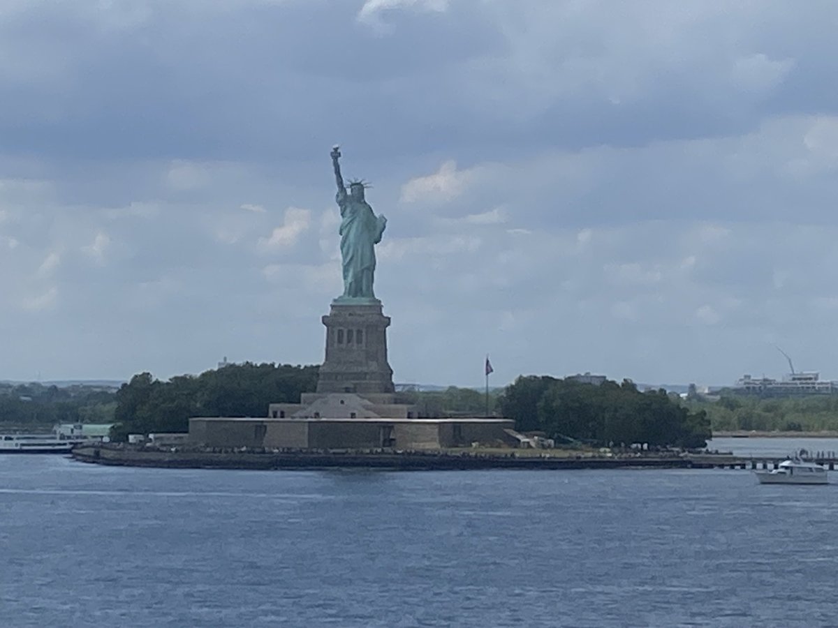 witzshared's tweet image. Coney Island, Verrazano and Lady Liberty. What a long trip it’s been