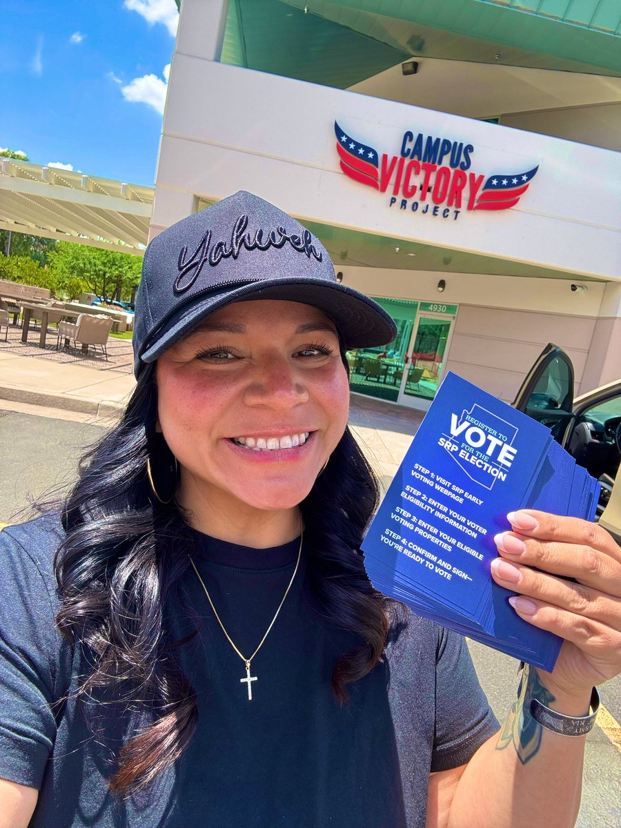 Jnet_margarita's tweet image. Working in the field is always an adventure—but it’s a great day when I get to stop by @TPAction_ HQ! I love our people 💕💕💕
Fully restocked and ready to keep knocking doors and informing West Valley residents about the upcoming SRP election. Let’s go! 🇺🇸🗳️