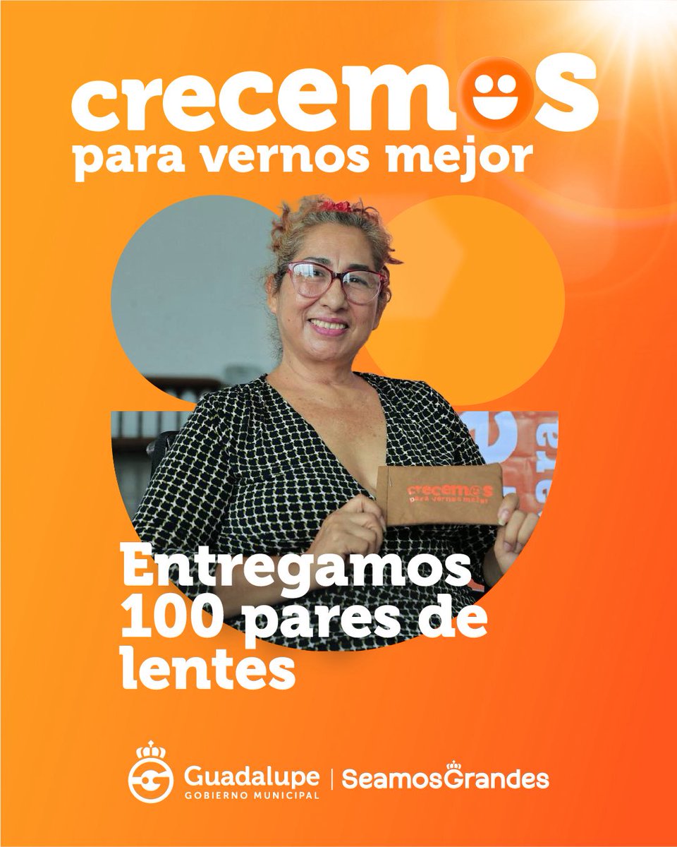 ¡La salud visual es un derecho! Y con el programa #Crecemos para vernos mejor garantizamos este derecho a las familias que más necesitan;  entregamos 100 pares de lentes a l@s vecinos de las colonias Cañada Blanca, Los Cristales y Arboledas del Oriente, ¡y vamos por más! ✨