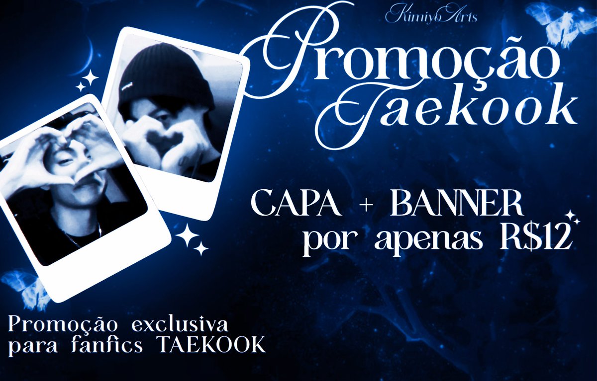 🔹| Faltam só 3 dias!
A promo especial para capas Taekook está quase acabando!
CAPA + BANNER por apenas R$12,00.
Depois disso, volta ao valor normal!

Se você tem uma história Taekook guardada, essa é a hora de dar a ela a capa que merece. 💭

FAÇA SEU PEDIDO PELO LINK NA BIO! 💙