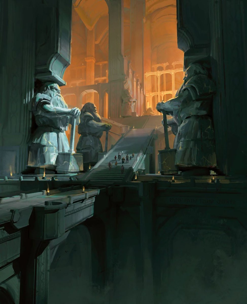JavierWoT's tweet image. Las minas de Moria de El Señor de los Anillos.
Ilustración de Lucas Terryn.