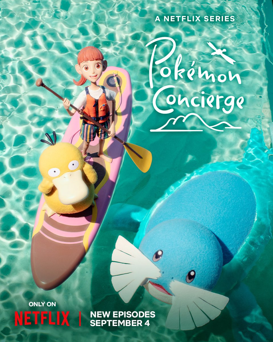 catsuka's tweet image. Two Pokémon/stop-motion news on the same day ♡
- From Dwarf (Japan): trailer for new episodes of "Pokémon Concierge" (Sept 4, Netflix).
youtube.com/watch?v=Y94AJN…
- From Aardman (UK): "Pokémon Tales: The Misadventures of Sirfetch'd and Pichu" series (2027).
youtube.com/watch?v=om_7wK…
