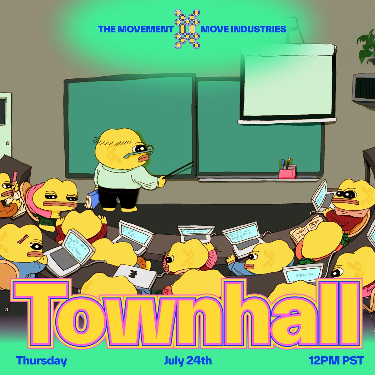 The Movement (@moveindustries) on Twitter photo 🍀 NEW TOWNHALL 🍀
Come for a blowout Space on our Season of Luck!
We'll talk quests, XP, and much more...
Join us and some high rollers:
<a href="/BRKTgg/">BRKT 👑</a>
<a href="/MoonMoverz/">Moon Moverz 🌚🌝</a>
<a href="/MovedotFun/">move.fun</a>
<a href="/removement_labs/">removement</a>
<a href="/YuzuFinance/">YUZU 🍋</a>
See you soon!
📅 July 24 at 12pm PST
🔗 x.com/i/spaces/1rmxP… 🍀 NEW TOWNHALL 🍀
Come for a blowout Space on our Season of Luck!
We'll talk quests, XP, and much more...
Join us and some high rollers:
<a href="/BRKTgg/">BRKT 👑</a>
<a href="/MoonMoverz/">Moon Moverz 🌚🌝</a>
<a href="/MovedotFun/">move.fun</a>
<a href="/removement_labs/">removement</a>
<a href="/YuzuFinance/">YUZU 🍋</a>
See you soon!
📅 July 24 at 12pm PST
🔗 x.com/i/spaces/1rmxP…