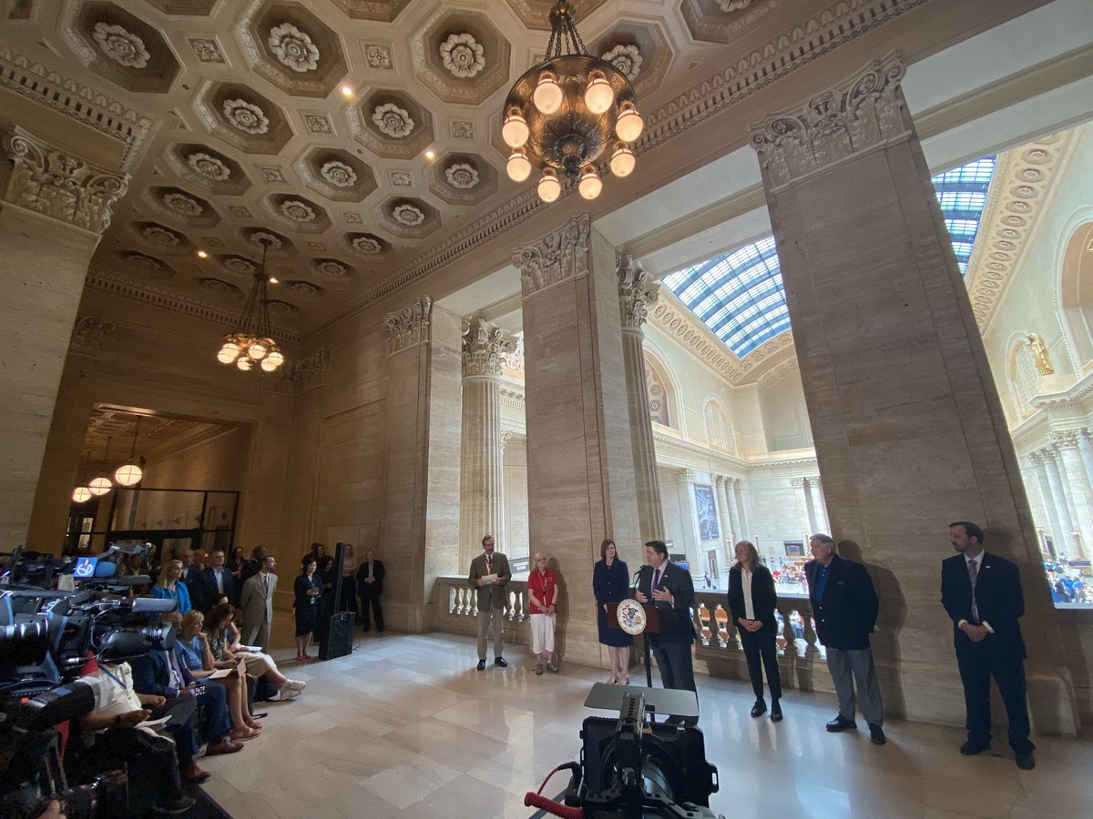 TrainsMagazine's tweet image. TRAINS David Lassen and Bob Johnston, and Trains.com Lucas Iverson were at @ChiUnionStation today for the commemoration of the station’s centennial.