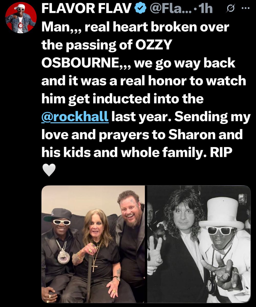 JustRockContent's tweet image. The Music World Mourns The Loss Of Ozzy Osbourne ✝️