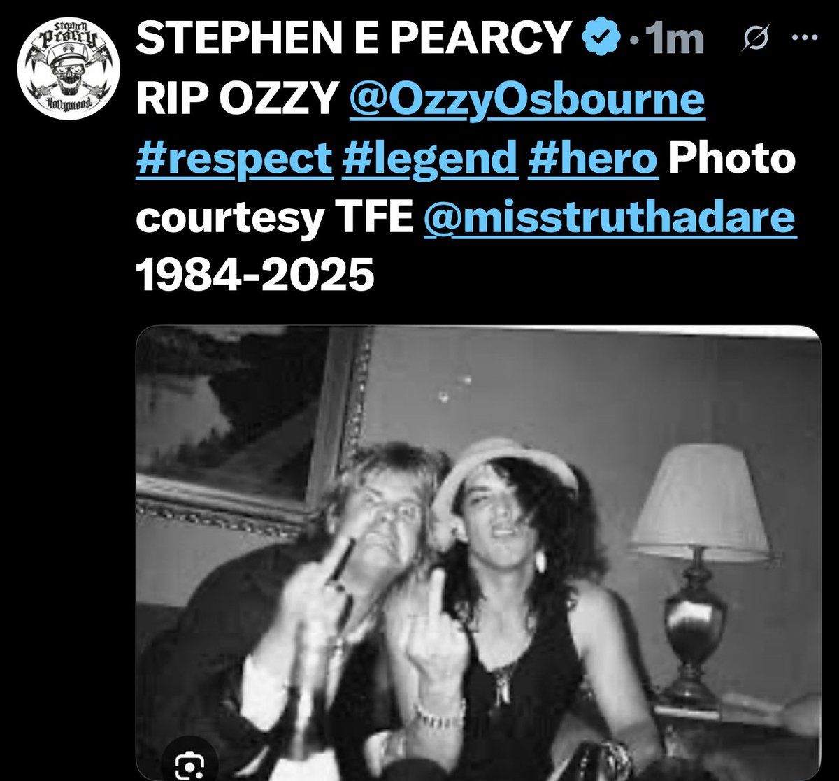 JustRockContent's tweet image. The Music World Mourns The Loss Of Ozzy Osbourne ✝️