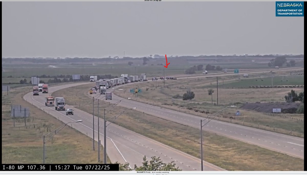 Nebraska511's tweet image. #BigSpings I-80 WB CLOSED at MM 106 due to Law Enforcement Activity.
new.511.nebraska.gov/event/NECARS5-…