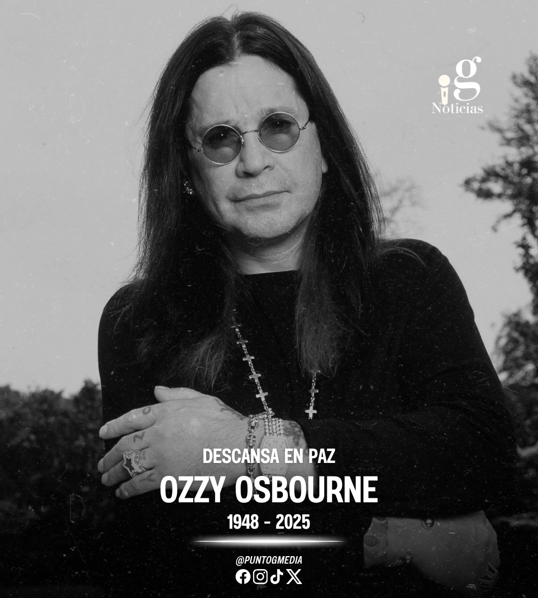 #OzzyOsbourne, leyenda de #BlackSabbath, murió a los 76 años rodeado de amor tras el avance del Párkinson. Semanas antes dio su última presentación en #VillaPark. El heavy metal pierde a un pionero, pero su legado vivirá por siempre. #PuntoGmedia #PuntoGnoticias #Ecuador