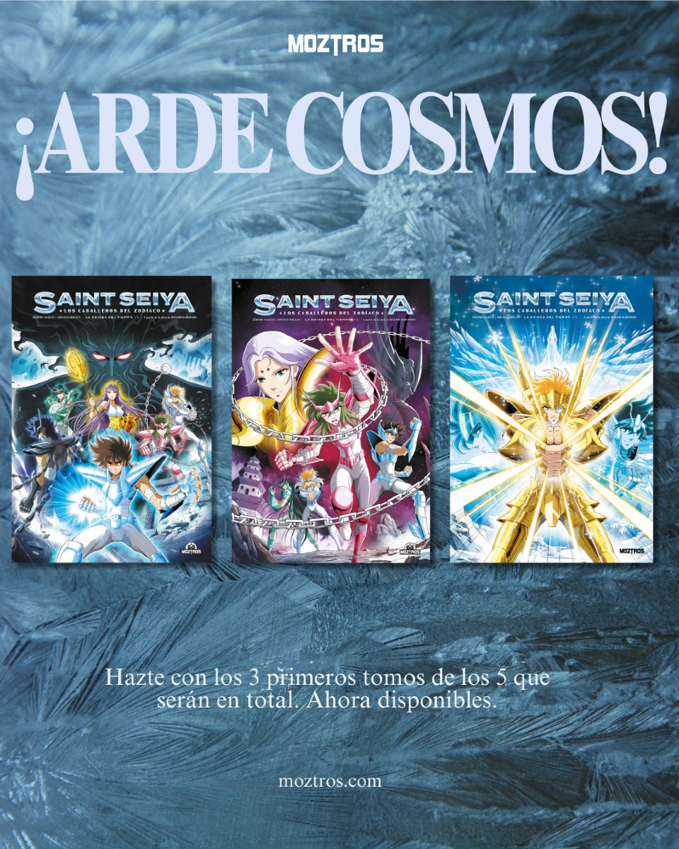 universosaintse's tweet image. La editorial Moztros anuncia la reimpresión del agotado del Volumen 3 de Saint Seiya Time Odyssey en España.