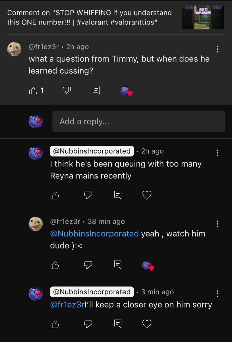 I’m really getting chastised on YouTube because I “let Timmy swear” and I’m now being called neglectful. This is an amount of lore I never would have expected.