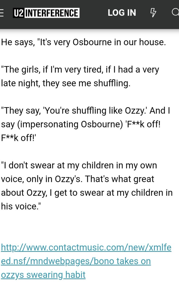 febottini's tweet image. Words from #U2's #Bono.
Contact Music via U2 Interference.
#RIP #OzzyOsbourne