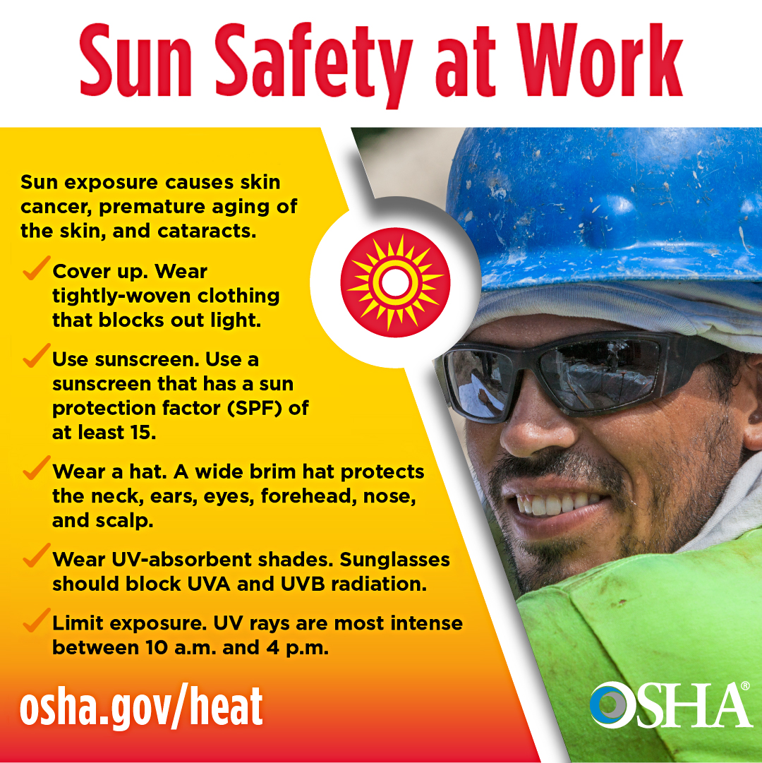 LIUNAmidwest's tweet image. Make sure you're staying safe & cool this summer by practicing sun safety at home & on the job site.
#SunSafety #SunSensePlus #Hydrate #Heat #HeatStress #Training #Summer #July #OSHA #LIUNA