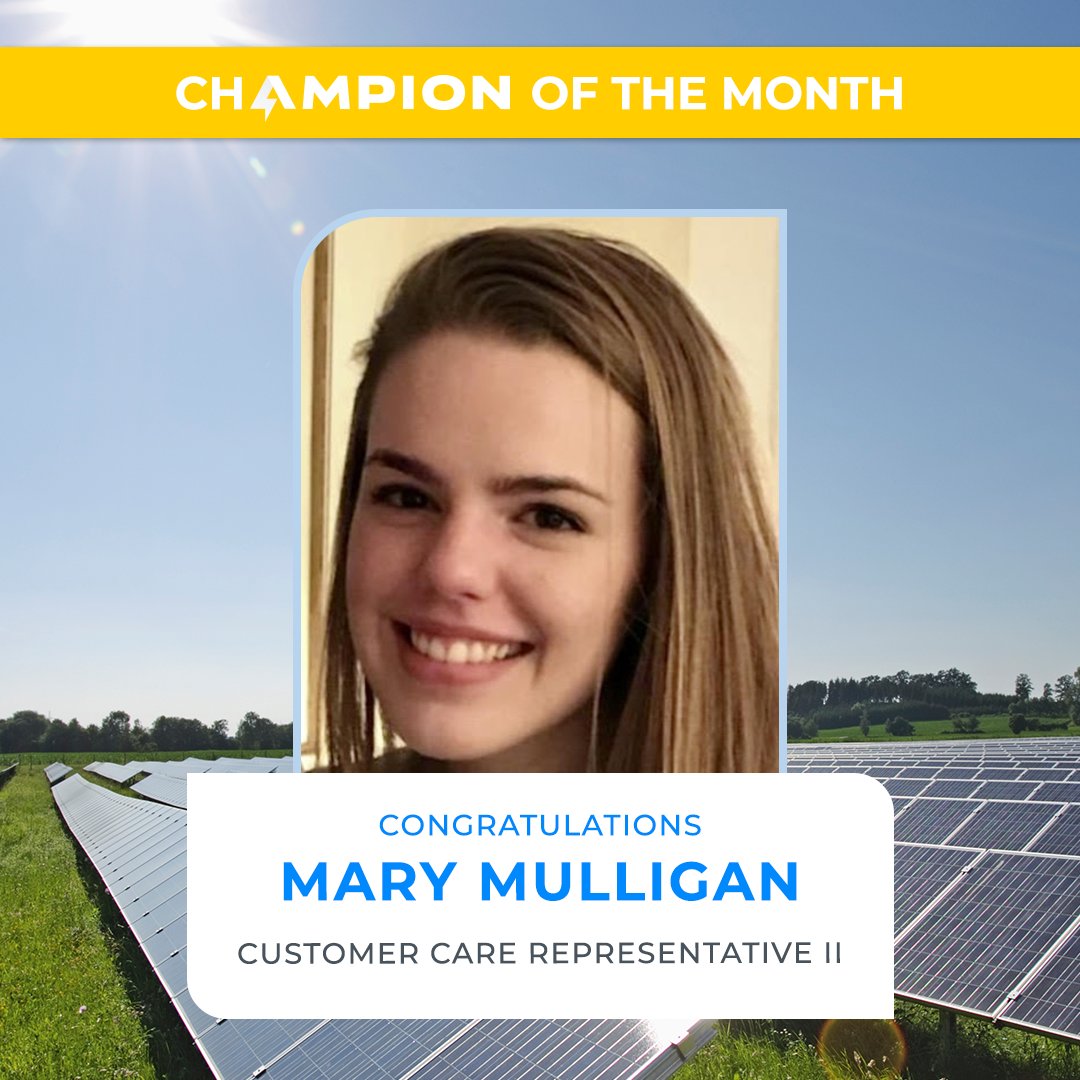 🎉 Congrats to last month's ChAmpion! Mary exemplifies excellence in #customerservice. With her exceptional organizational skills, she effectively manages complex inquiries from both large commercial and residential subscribers with ease. Way to go, Mary!