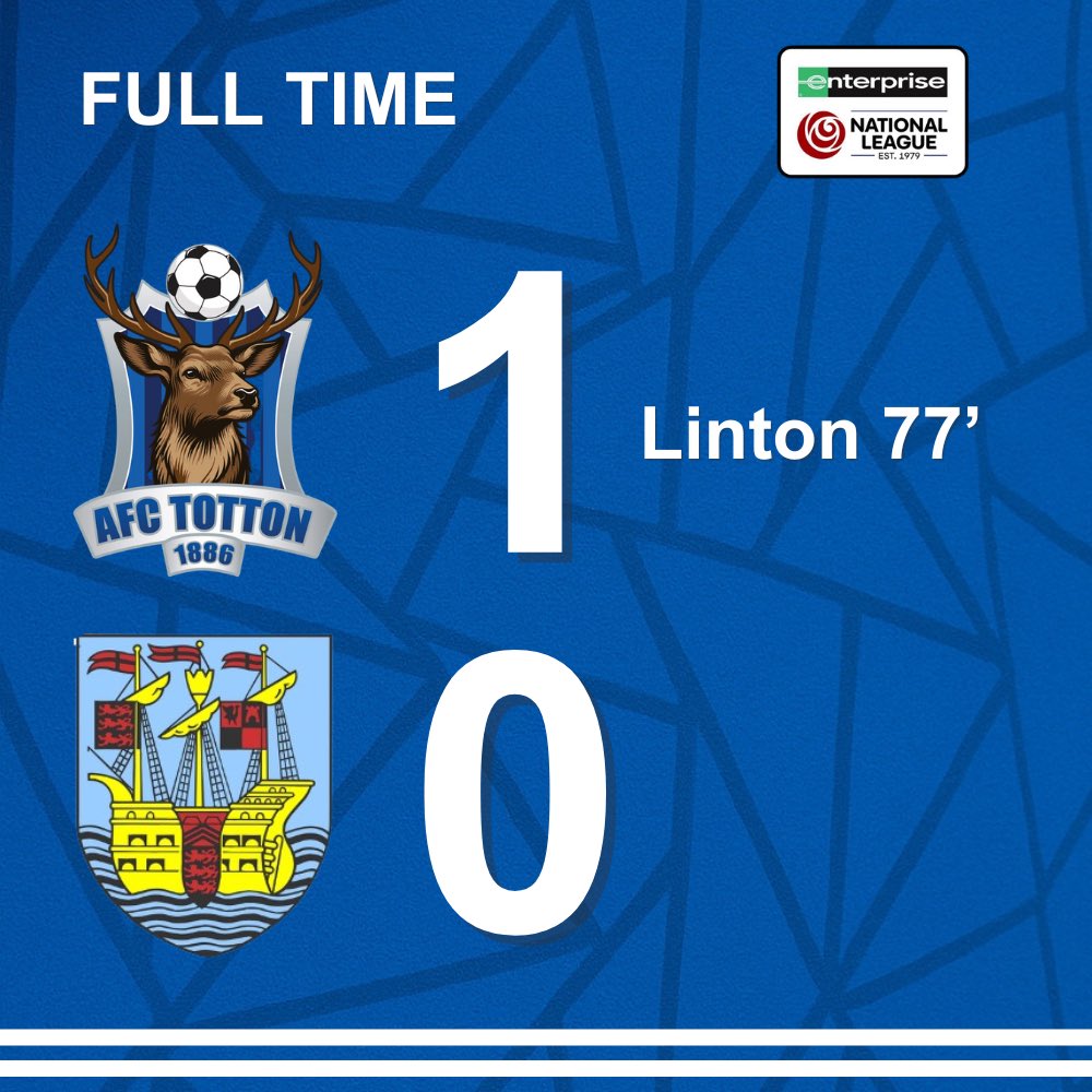 AFCTotton's tweet image. FULL TIME 🦌💙
The Stags pick up a pre-season victory at the Snows Stadium against Weymouth.
More minutes in the legs, more prep and integration for players into the squad. We’re back in action on Saturday afternoon as we welcome Oxford United. See you there, Stags!…