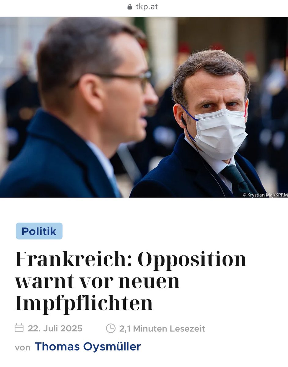 „Schlag auf Schlag wurden zu Beginn des Sommers 2025 mehrere beunruhigende Ankündigungen gemacht, die in Richtung einer obligatorischen Grippe- und Covid-Impfung gehen.

Der Gesundheitsminister Yannick Neuder hat am 10. Juli soeben ein Projekt zur obligatorischen Grippeimpfung in