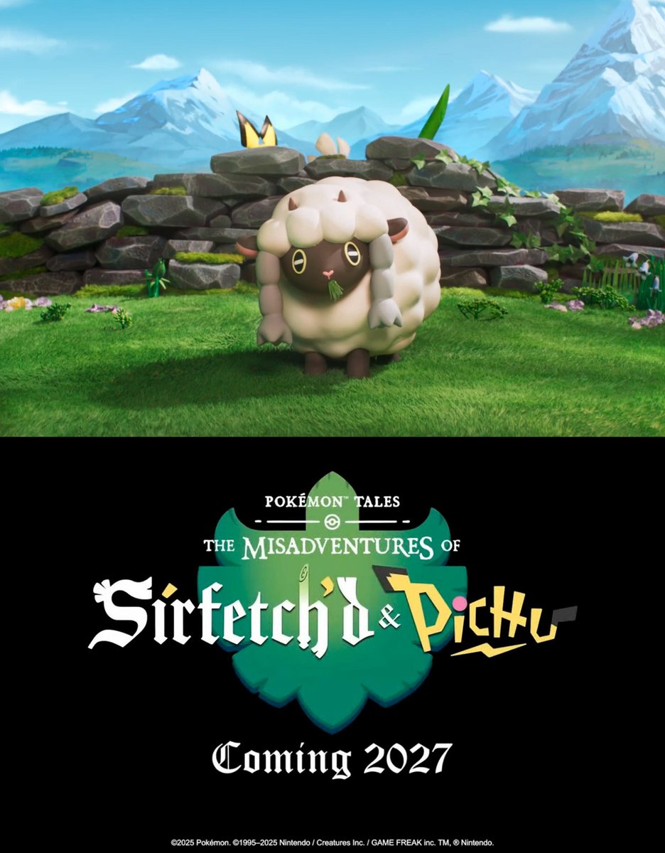 catsuka's tweet image. Two Pokémon/stop-motion news on the same day ♡
- From Dwarf (Japan): trailer for new episodes of "Pokémon Concierge" (Sept 4, Netflix).
youtube.com/watch?v=Y94AJN…
- From Aardman (UK): "Pokémon Tales: The Misadventures of Sirfetch'd and Pichu" series (2027).
youtube.com/watch?v=om_7wK…