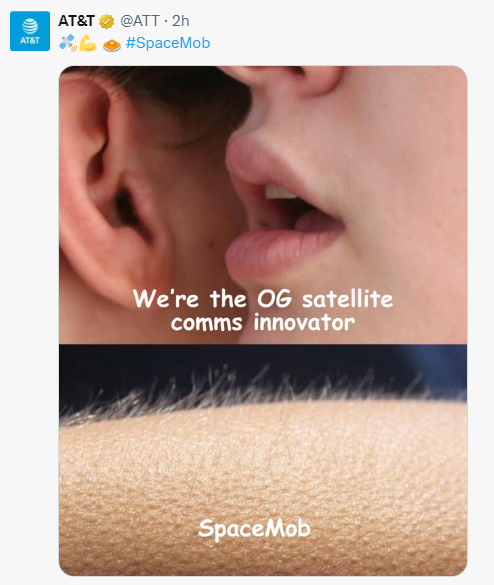 fr33d3r's tweet image. AT&T is one of the largest companies in the U.S., and it's surprising that they just posted not one but three memes on their official @ATT account showing support for Spacemob.
This is very bullish. $T clearly has strong confidence in the value of its partnership with $ASTS