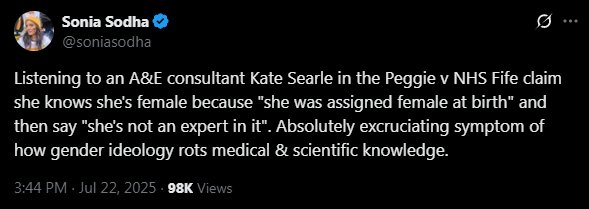 SportingNest's tweet image. No, @soniasodha. You just lack medical and scientific knowledge.
