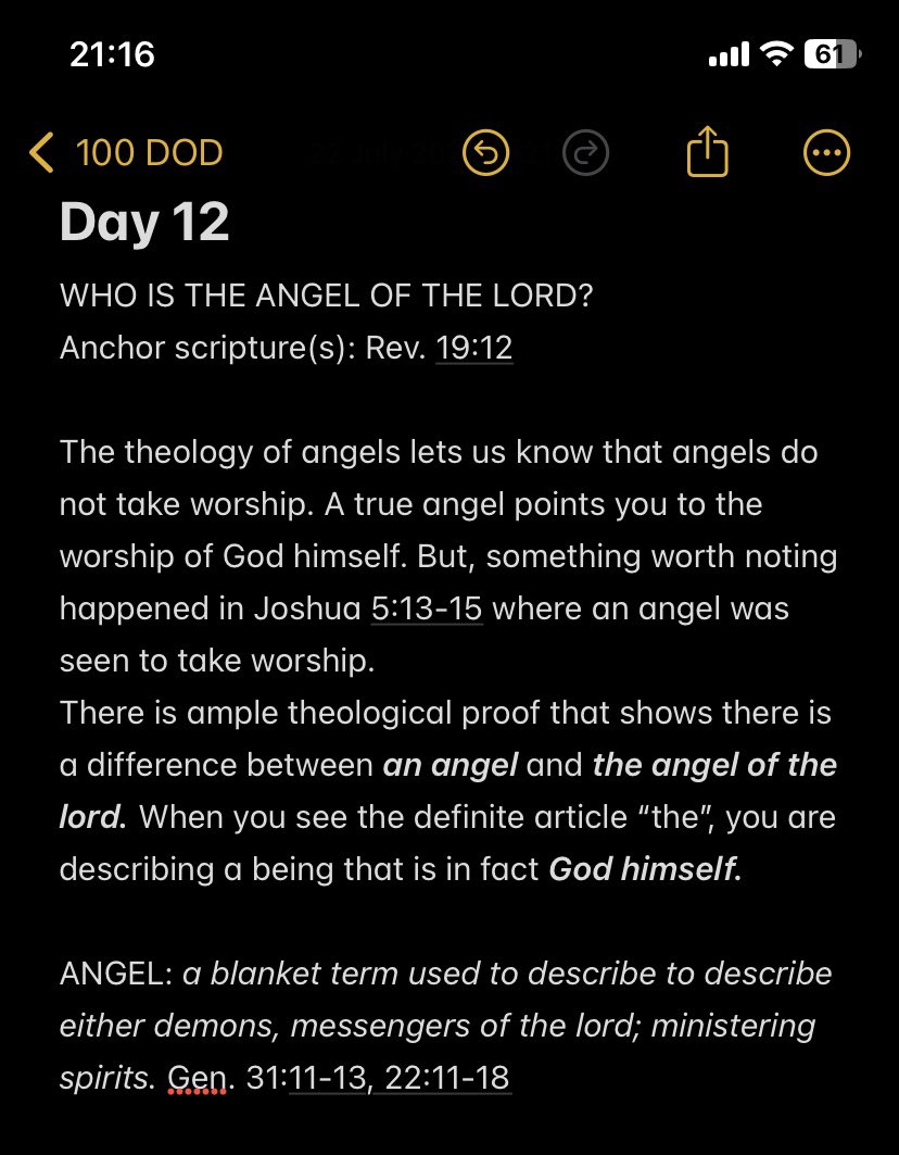 Modupeoluwa_D's tweet image. Another day in the history of long days but we made it to #100DOD day 12. The depth of theology explained in 7 minutes and a few seconds is just mind blowing. Anyways, patiently waiting for tomorrow.
#100dodNotes
#100dodisback
#streaking