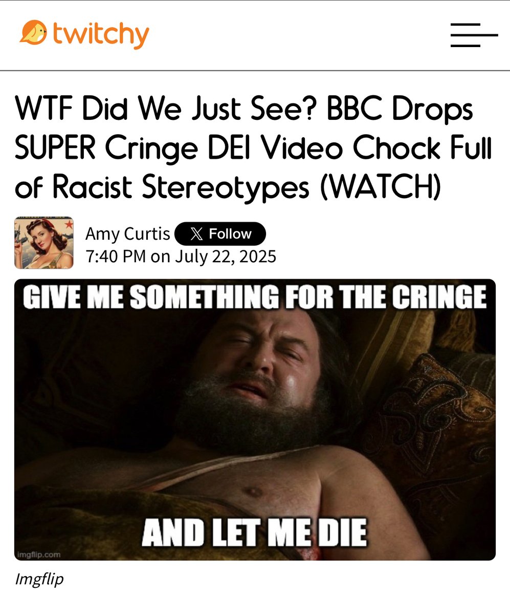 TwitchyTeam's tweet image. WTF Did We Just See? BBC Drops SUPER Cringe DEI Video Chock Full of Racist Stereotypes (WATCH)
twitchy.com/amy-curtis/202…
