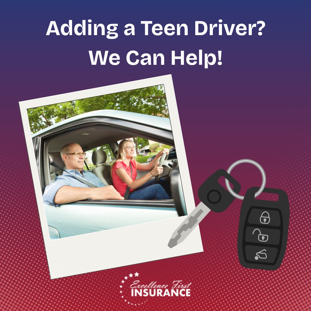 EFInsurance's tweet image. Teen drivers = big changes to your auto policy. We’ll guide you through discounts, coverage, and what to expect. 🚗 #TeenDriverTips #FamilyCoverage #ExcellenceFirstInsurance