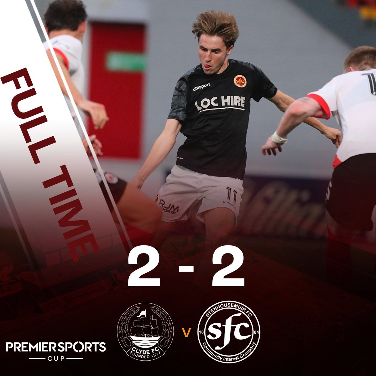 StenhousemuirFC's tweet image. FT' ||
Penalties await
CFC 2-2 SFC || #WarriorsLive