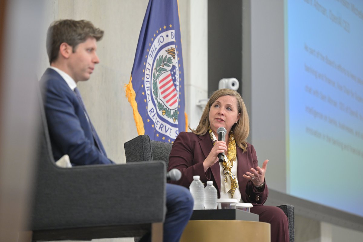 federalreserve's tweet image. On July 22, 2025, Vice Chair for Supervision Bowman moderated a fireside chat on innovation at the Integrated Review of the Capital Framework for Large Banks Conference: federalreserve.gov/conferences/in…