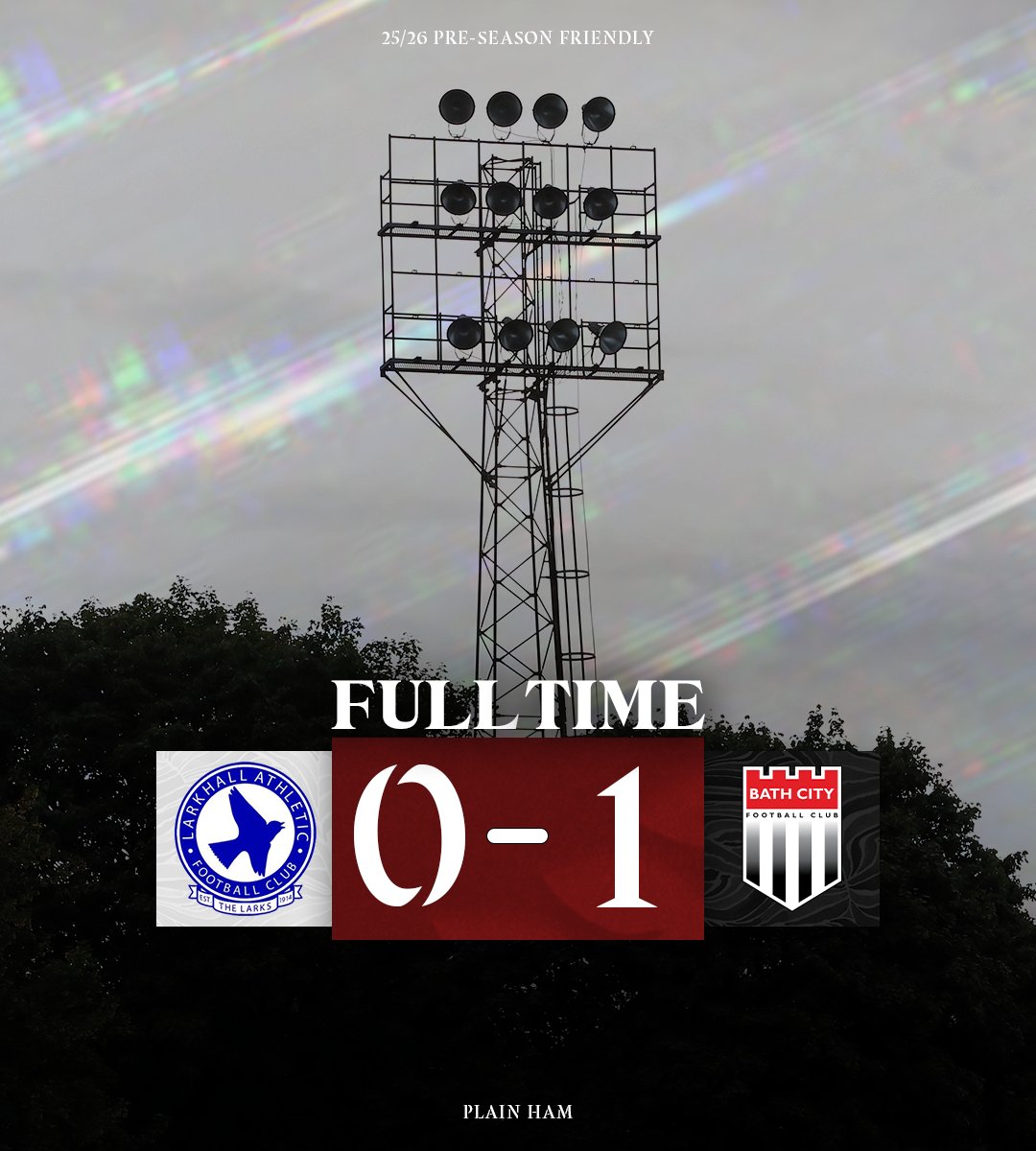 ⏱️ Jordan Alves' strike is enough to earn the win. 

🤝 All the best to <a href="/LarkhallAFC/">Larkhall Athletic FC</a> for the season ahead. 

⚫️⚪️ #Romans