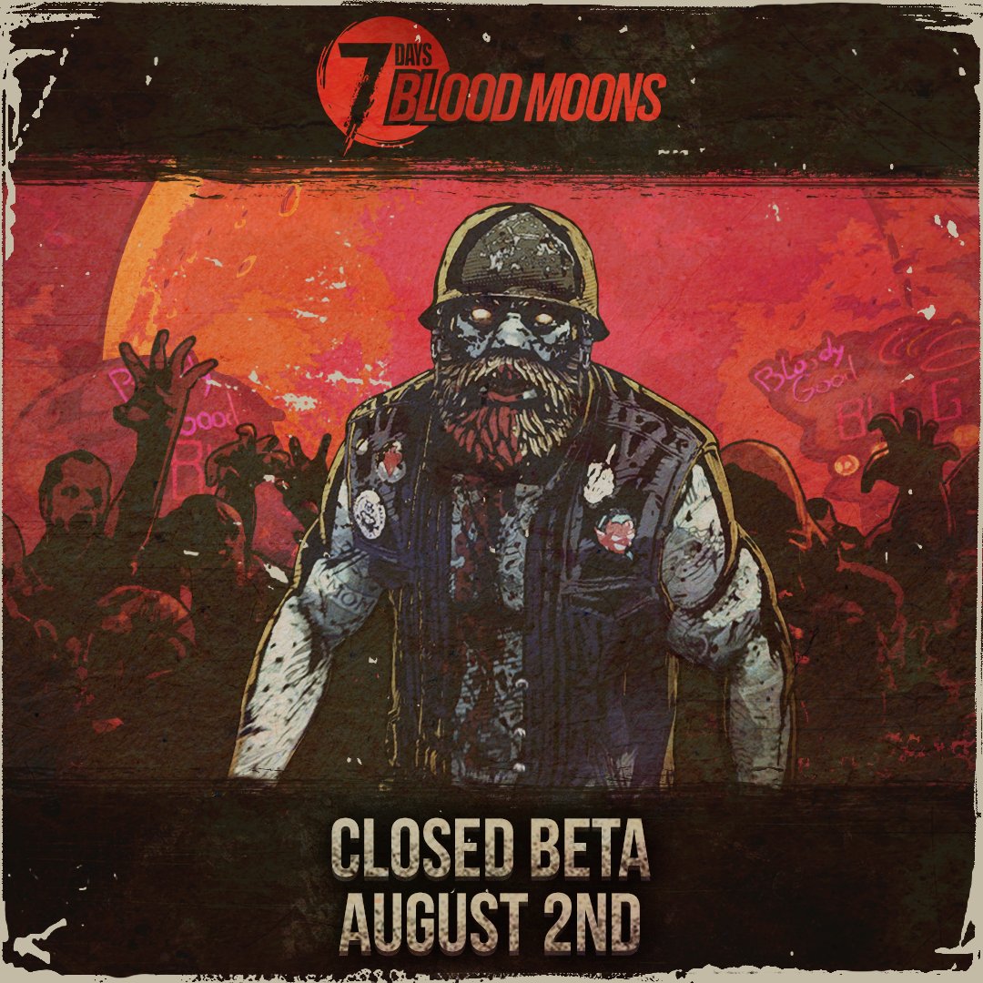7DaysBloodmoons's tweet image. 🚨 Our Next Closed Beta is on August 2nd, Survivor!

APPLY NOW until July 28th for a chance to test the game
👉 forms.gle/p6QiKgBzquURZt…
📅 August 2nd, 12 PM - 10 PM ET

✅ Already in a past test? You&apos;re in! No need to reapply— invite coming soon.