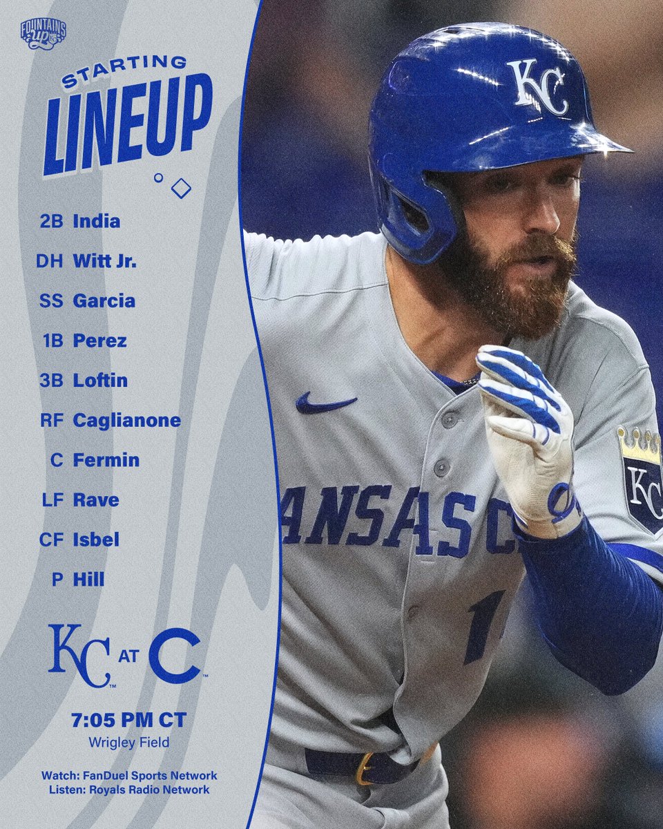 Royals's tweet photo. Round 2 from Wrigley. https://t.co/YeCfsecRbq