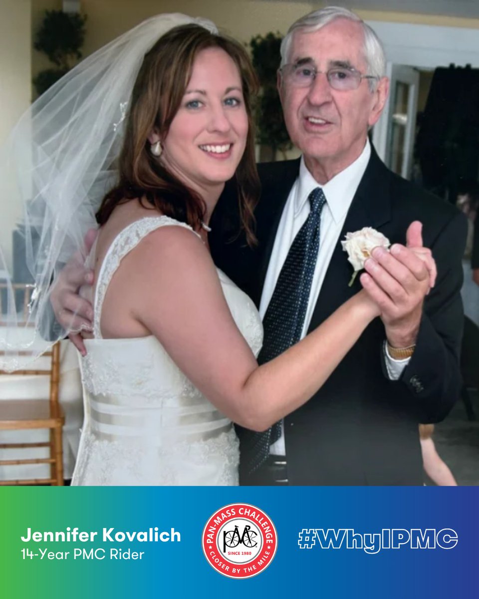 PanMass's tweet image. Today&apos;s #WhyIPMC guest blog is by 14-year PMC rider Jennifer Kovalich. 

Jennifer rides in memory of her father, and in honor of a dear friend to support the lifesaving work at @DanaFarber. 

hubs.ly/Q03ymNYC0

#PMC2025 #CloserByTheMile
