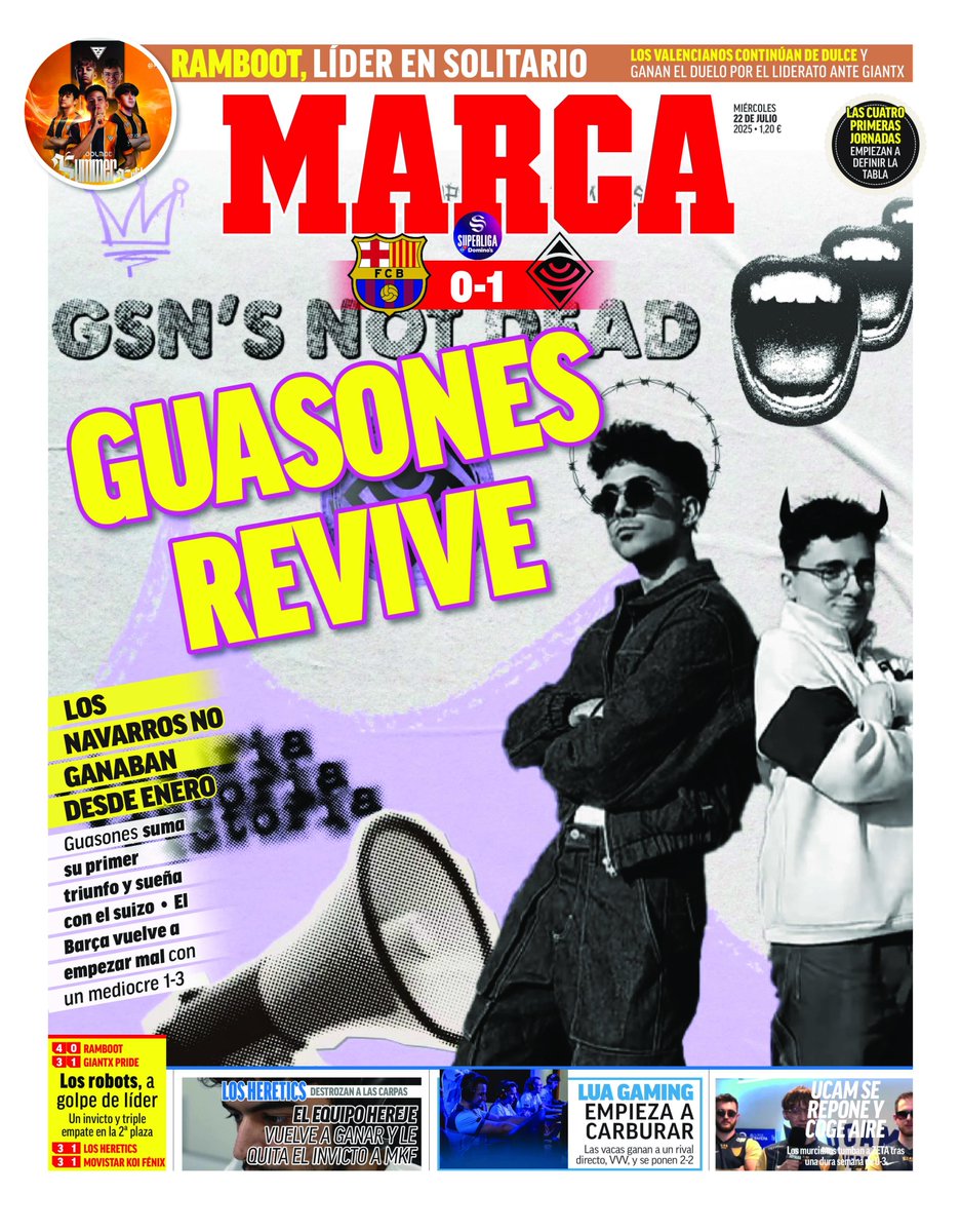 MarcaGaming's tweet image. &apos;Guasones revive&apos;

#LaPortadaDeLaSuperliga