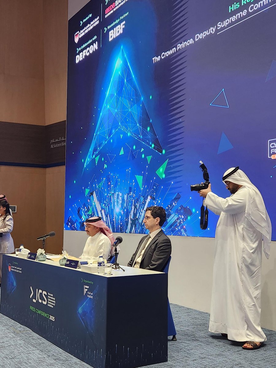 defcon's tweet image. #DEFCON Founder Jeff Moss is in Bahrain promoting our participation in the Arab International Cybersecurity Conference (AICS) and Exhibition November 5-6, 2025. We'll be working with @NCSC_BH to bring a sampling of our villages, workshops and contests to the cutting-edge…
