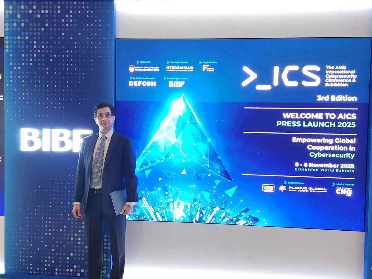 defcon's tweet image. #DEFCON Founder Jeff Moss is in Bahrain promoting our participation in the Arab International Cybersecurity Conference (AICS) and Exhibition November 5-6, 2025. We'll be working with @NCSC_BH to bring a sampling of our villages, workshops and contests to the cutting-edge…