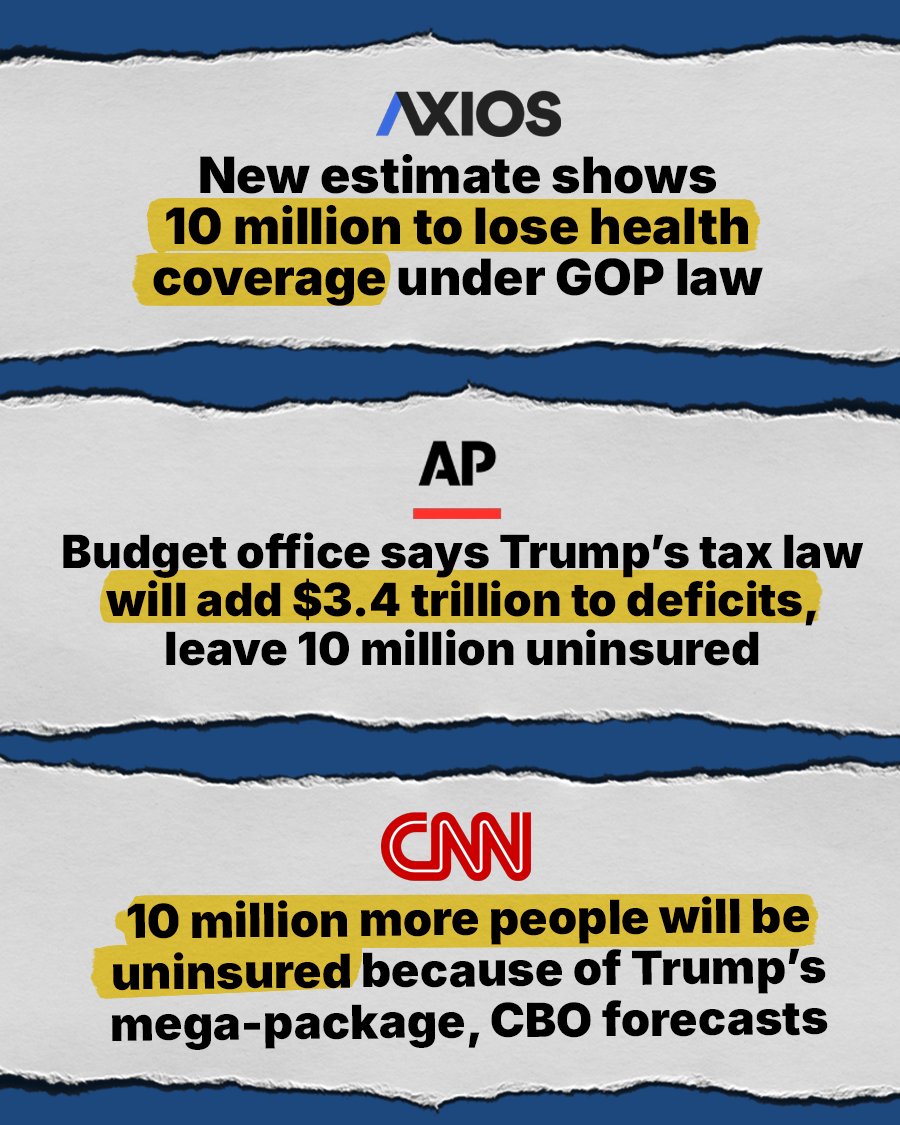 SenatorBennet's tweet image. Republicans in Congress stripped health care from millions, blowing a $3.4 trillion hole in our deficit to pay for tax cuts for the wealthy.
The American Dream is now further out of reach for working American families.