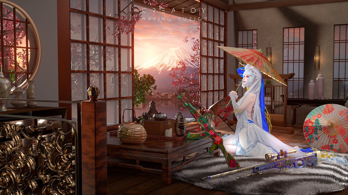 HongYu56088's tweet photo. I tried to make both the characters and the game in one wallpaper, so that both reality and virtual can be owned at the same time. https://t.co/uscZSub7OU