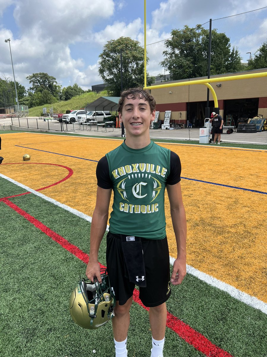 Day 2 of camp. Congratulations to freshman QB Frank “The Tank” Mancini. He was the winner of our QB Contest today; which was “Rules of Mini Coverage”. 

QB Tidbit for today is what we tell our Q’s when throwing over the middle: Never Late, Never High. #QBs #Compete