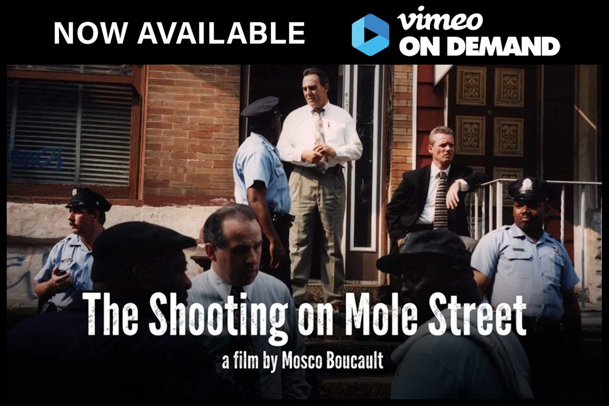 IcarusFilms's tweet image. “A revealing look at what happens when two white detectives attempt to solve a crime in a Black neighborhood" —Video Librarian
Mosco Boucault's gripping verité documentary THE SHOOTING ON MOLE STREET is now available to rent and buy on Vimeo on Demand ▶️ vimeo.com/ondemand/thesh…