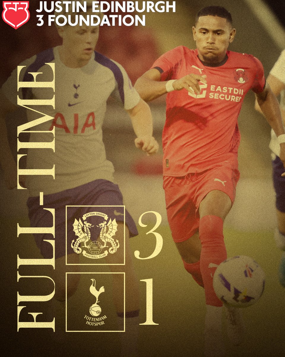 leytonorientfc's tweet image. Full-time here in E10, as the O's retain the @JE3Foundation trophy ❤️
Thank you for your excellent support of tonight's fixture, O's 🙌
#LOFC #OneOrient