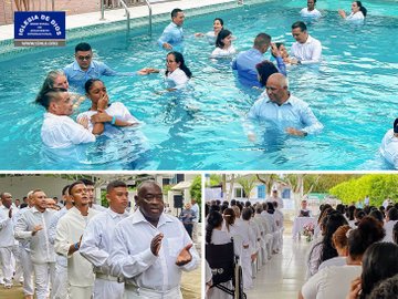 CGMJCIofficial's tweet photo. 🇨🇴 Water Baptisms in Uraba, Antioquia — July 2025
On July 5, 2025, water baptisms were held in the Uraba region of Antioquia.

https://t.co/IH685HPq9A

Brothers and sisters from the Church locations in the municipalities of Apartado, Carepa, Chigorodo, Turbo, Nueva Colonia, El Totumo, and Necocli participated in this event, with a total of 180 believers joyfully deciding to be water baptized.

The celebration was led by Brother Leonardo Solarte, along with Brother Rosendo Gomez and the pastors from the region.

The brothers and sisters expressed their heartfelt gratitude to God, to our beloved Sister Maria Luisa Piraquive, to Brother Cesar Eduardo Moreno, and to the entire Church Board of Directors for making this spiritually meaningful event possible.